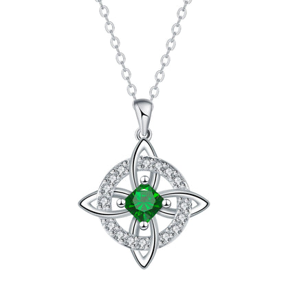 Mystical Birthstone Witches Knot Necklace – Natural Crystal🔮💞Protect Your Loved Ones