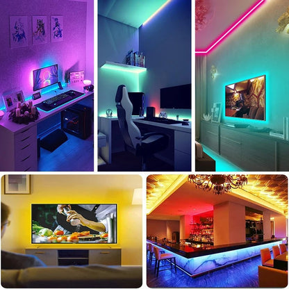 Smart RGB LED Strip Lights – Music Sync, App & Remote Control, Ultra-Long Customizable Mood Lighting
