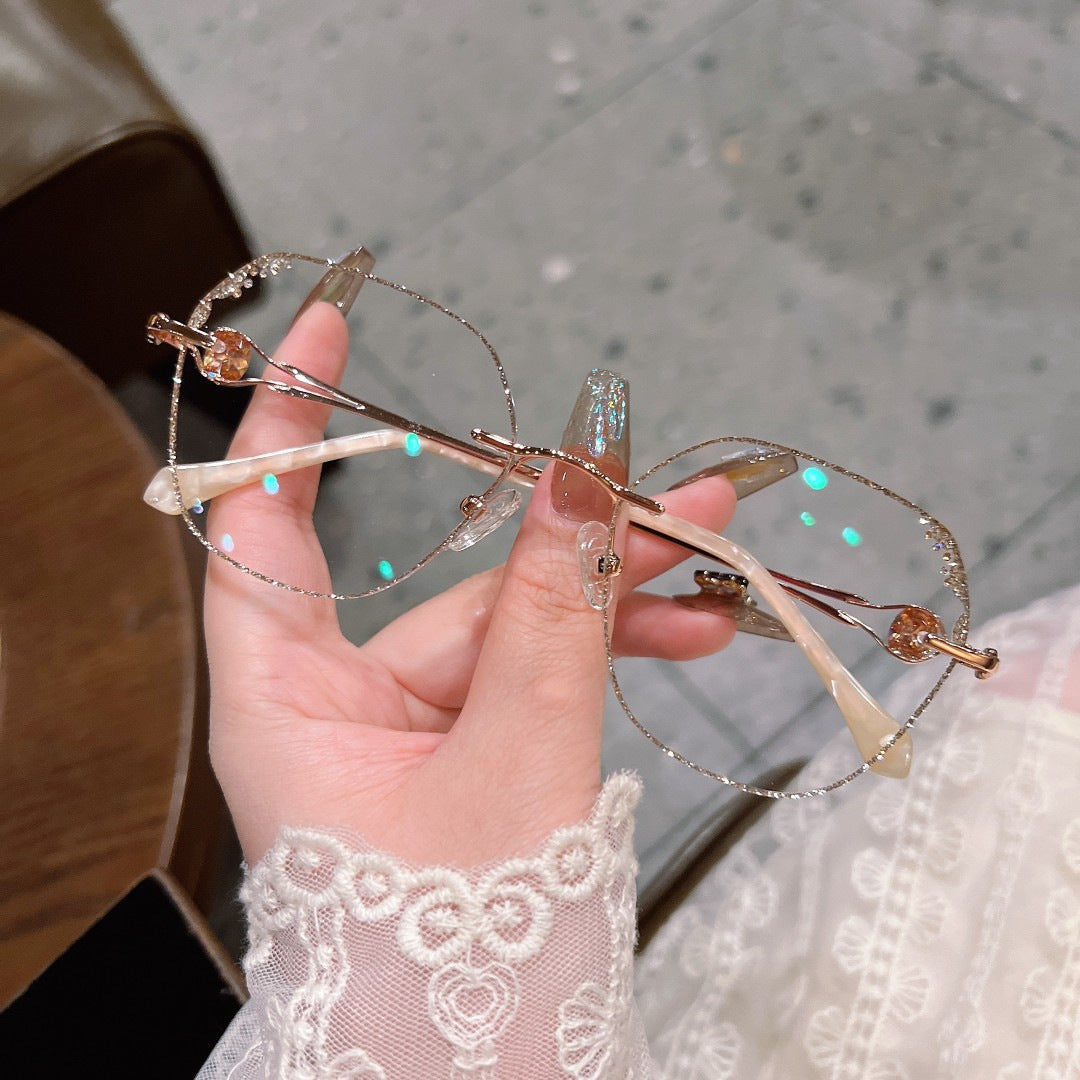 WOMEN'S DIAMOND RIMLESS ANTI-BLUE LIGHT PRESBYOPIA GLASSES