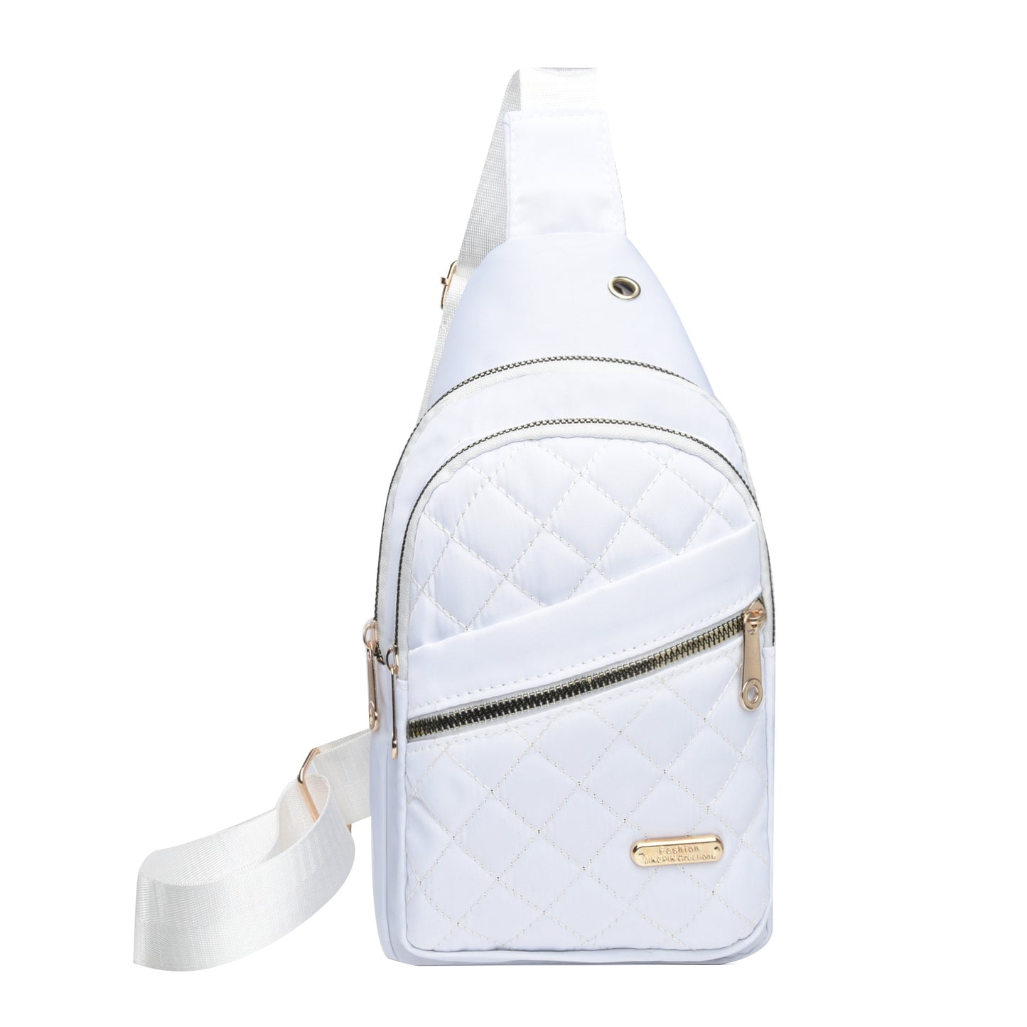 Women's Solid Color Quilted Waterproof Belt Bag - Adjustable Strap, Large Capacity, Matching Multiple Pockets
