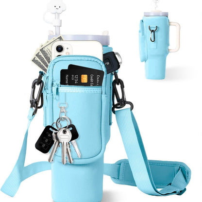 🔥Water Bottle Carrier Bag for 40oz Tumbler – Insulated Crossbody Holder
