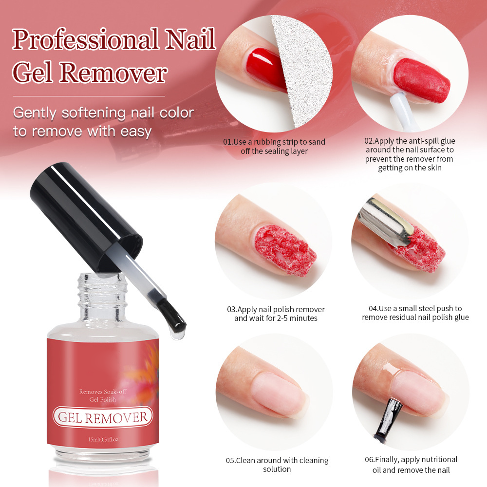 🔥BUY 1 GET 1 FREE💖 Easy-Off Gel Nail Polish Remover – Fast 3–5 Min Brush-On Formula