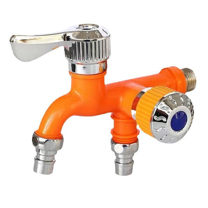 💧 Dual-Outlet Faucet – Two Independent Water Connections for Laundry, Garden & Everyday Cleaning