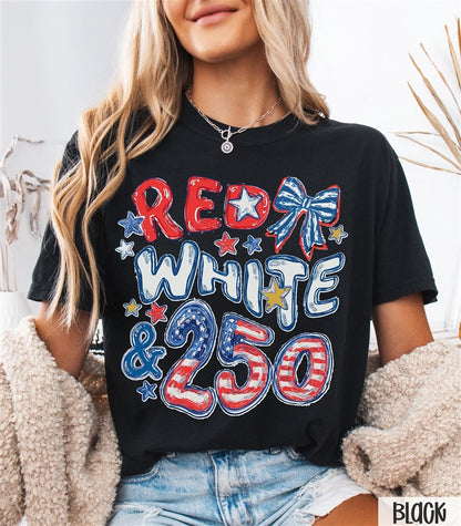 🇺🇸🎆Red White & 250 Shirt, Trendy Women's Tshirt