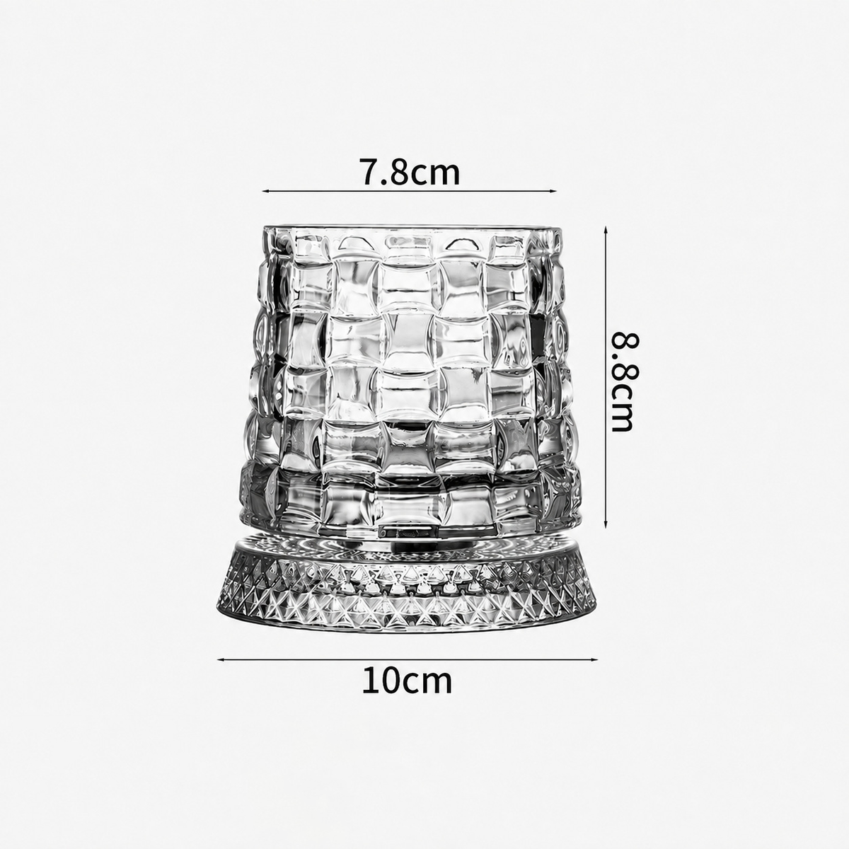 Luxury 360° Spinning Crystal Glass
