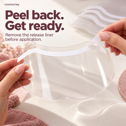 50-Pack Disposable Face Shields – Clear Adhesive Splash Guards for Hair Washing & Lash Care ✨
