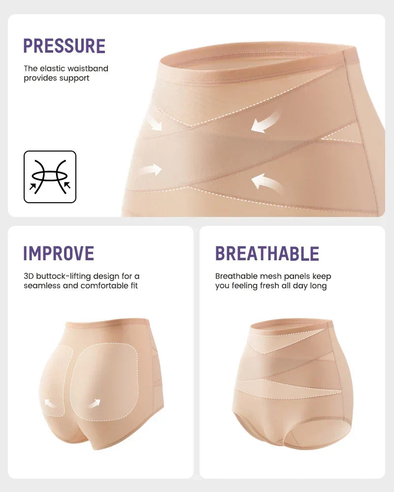 💖Last Day-Buy 2 Get 1 Free💖Plus-Size High-Waist Cross Tummy Control Panties