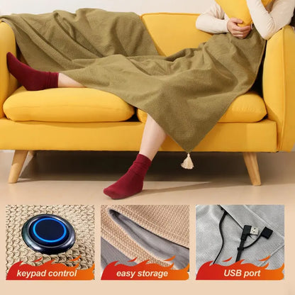 Portable Heated Shawl – Wearable Electric Heating Wrap