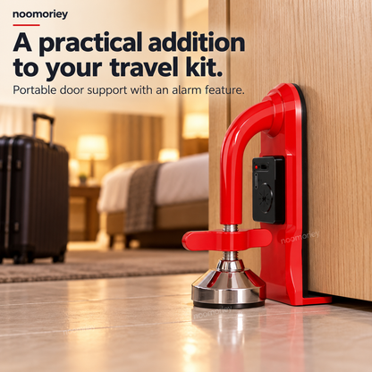Portable Door Brace with Alarm – Adjustable, No-Drill Door Support for Home & Travel 🔒