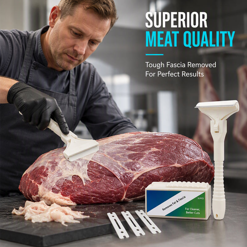 🌟 Heavy-Duty Meat Fat & Silver Skin Remover Tool 🍖 — Perfect Results Every Time! 🚀