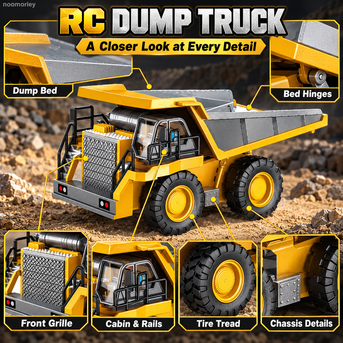 🚜2.4G Alloy RC Construction Team 1:20 Scale – 🏗️Big Remote Control Truck Fleet Toy for Boys (Free Shipping✈️)
