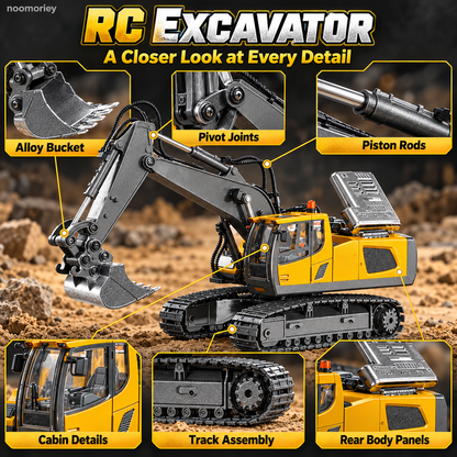 🚜2.4G Alloy RC Construction Team 1:20 Scale – 🏗️Big Remote Control Truck Fleet Toy for Boys (Free Shipping✈️)