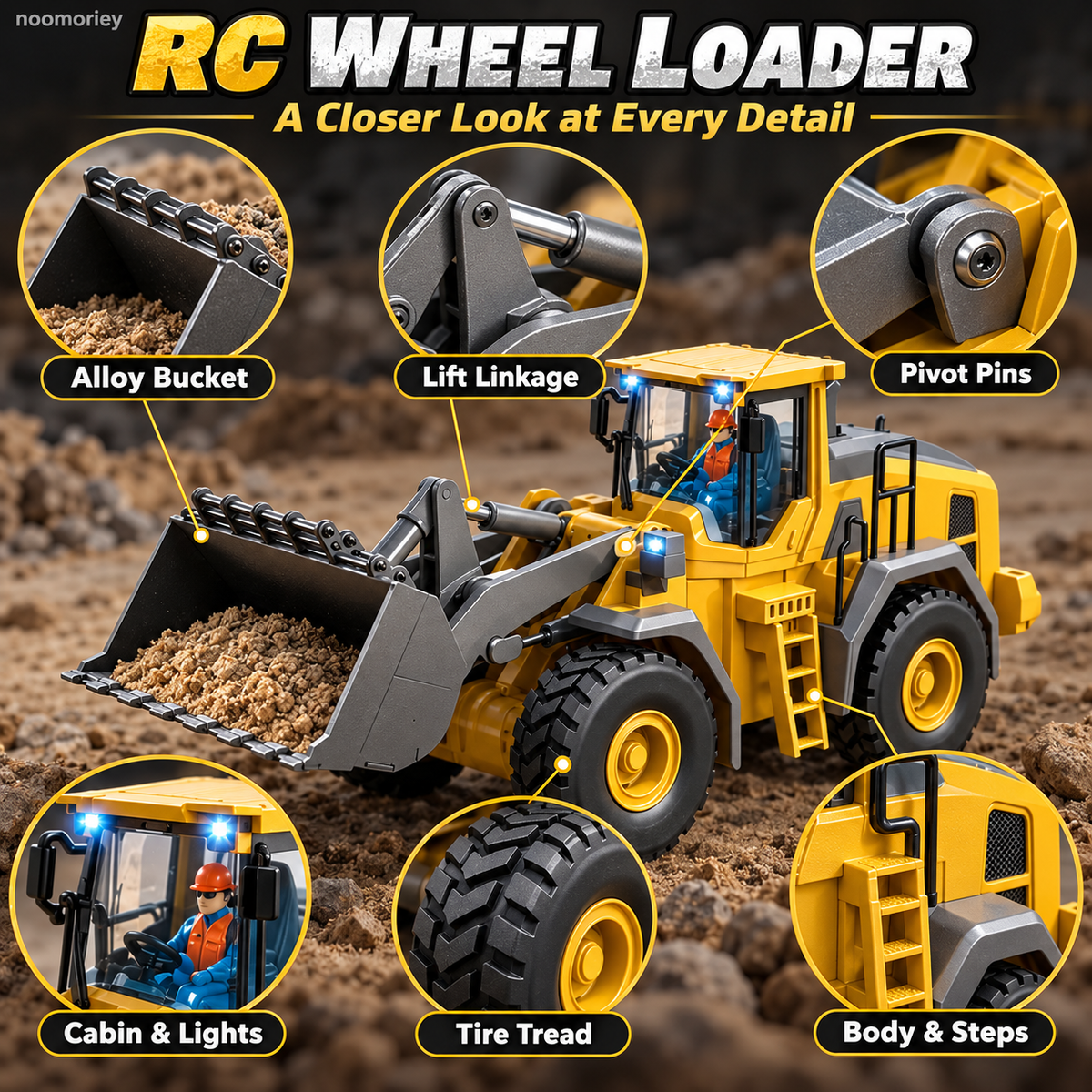 🚜2.4G Alloy RC Construction Team 1:20 Scale – 🏗️Big Remote Control Truck Fleet Toy for Boys (Free Shipping✈️)