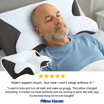 The Pillow That Silences Snoring - By Fixing Your Sleep Posture |  10 Year Sale 60% OFF
