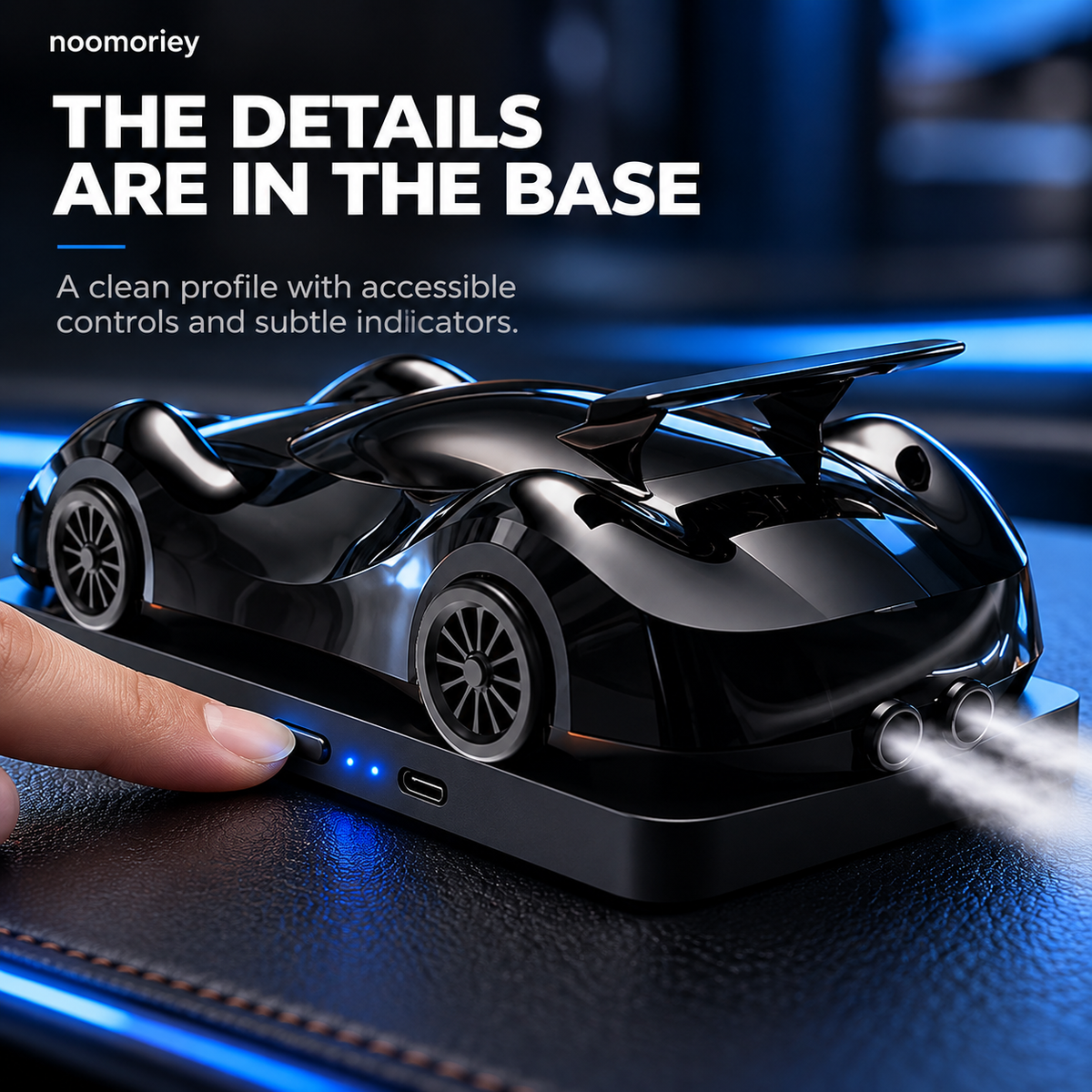 🏎️ Racing Car Aroma Diffuser – Dual Exhaust Mist, 6 Colors & Fragrance Cartridge Included ✨
