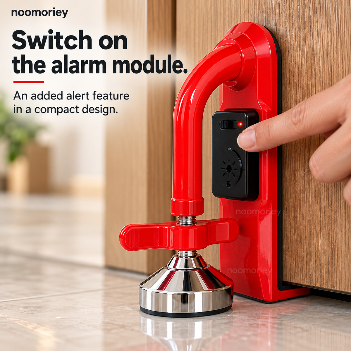 Portable Door Brace with Alarm – Adjustable, No-Drill Door Support for Home & Travel 🔒