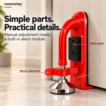 Portable Door Brace with Alarm – Adjustable, No-Drill Door Support for Home & Travel 🔒