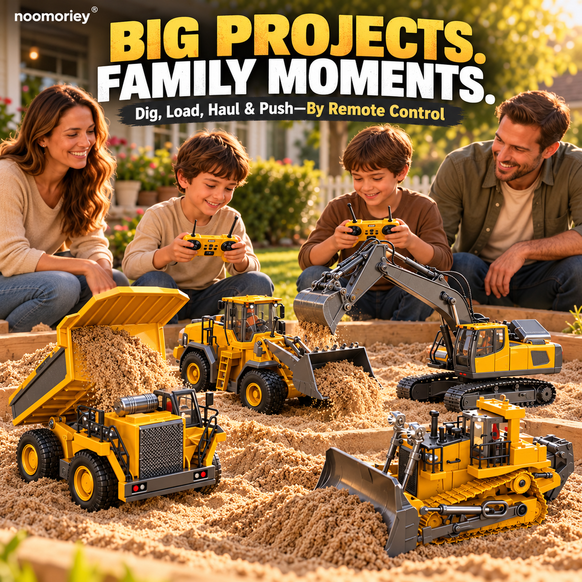 🚜2.4G Alloy RC Construction Team 1:20 Scale – 🏗️Big Remote Control Truck Fleet Toy for Boys (Free Shipping✈️)