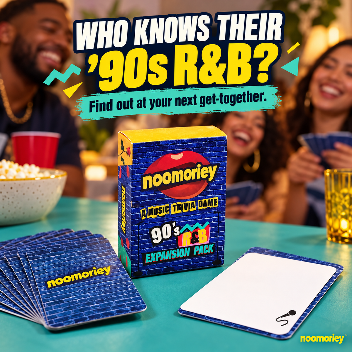 90s R&B Music Trivia Card Game – Nostalgic Party Game for Music Lovers