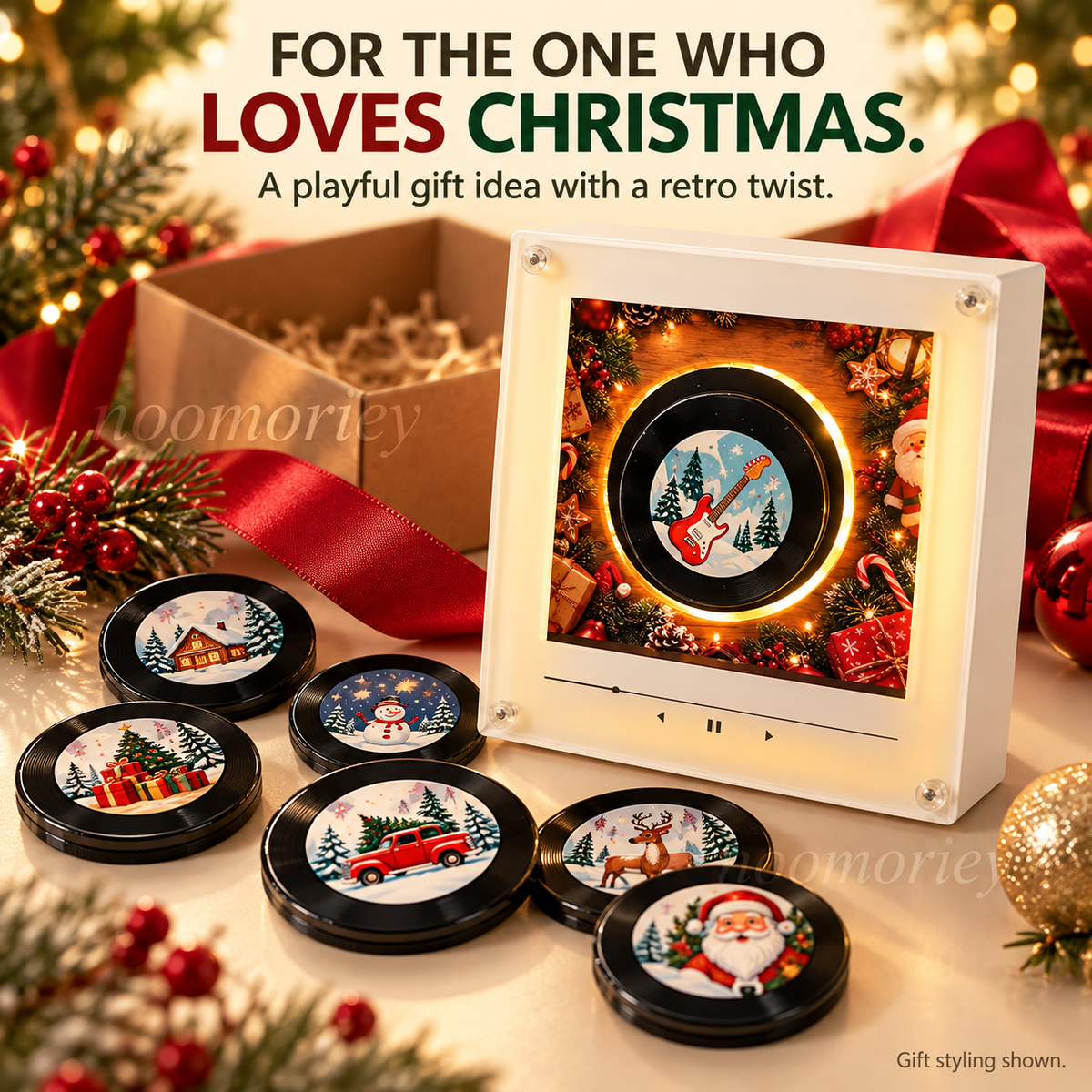 Christmas Vinyl Record Magnets – Cute Retro Holiday Fridge Decor 🎄🎶