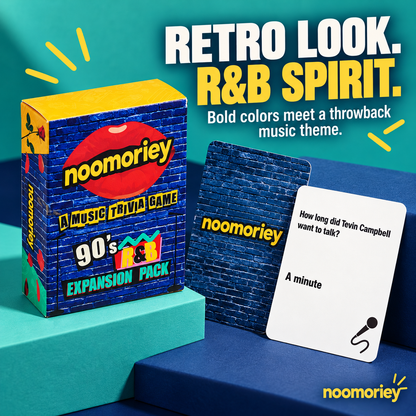 90s R&B Music Trivia Card Game – Nostalgic Party Game for Music Lovers