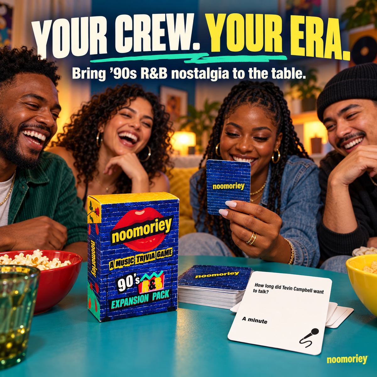 90s R&B Music Trivia Card Game – Nostalgic Party Game for Music Lovers