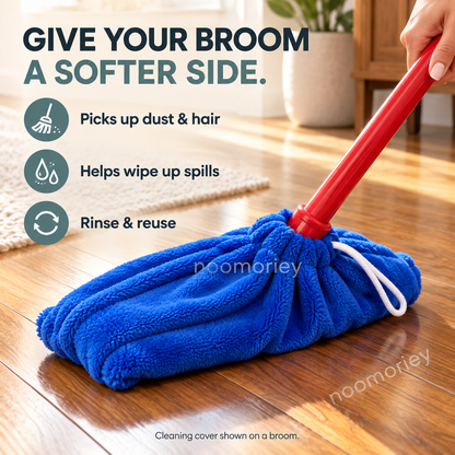 2 PCS Reusable Microfiber Mop Head Cover, Dust & Spill Cleaning Pad