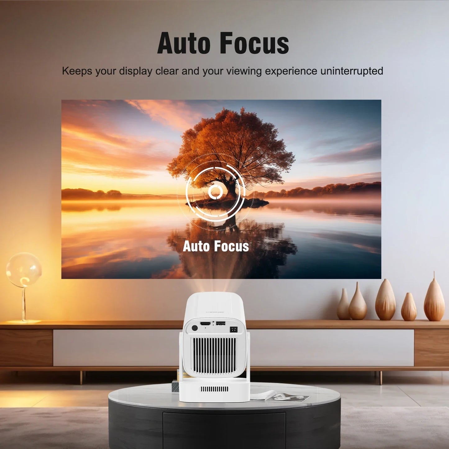 Magcubic HY310 Mini Projector – Auto Focus, Native 1080P (4K Support), Voice Control 🎬✨