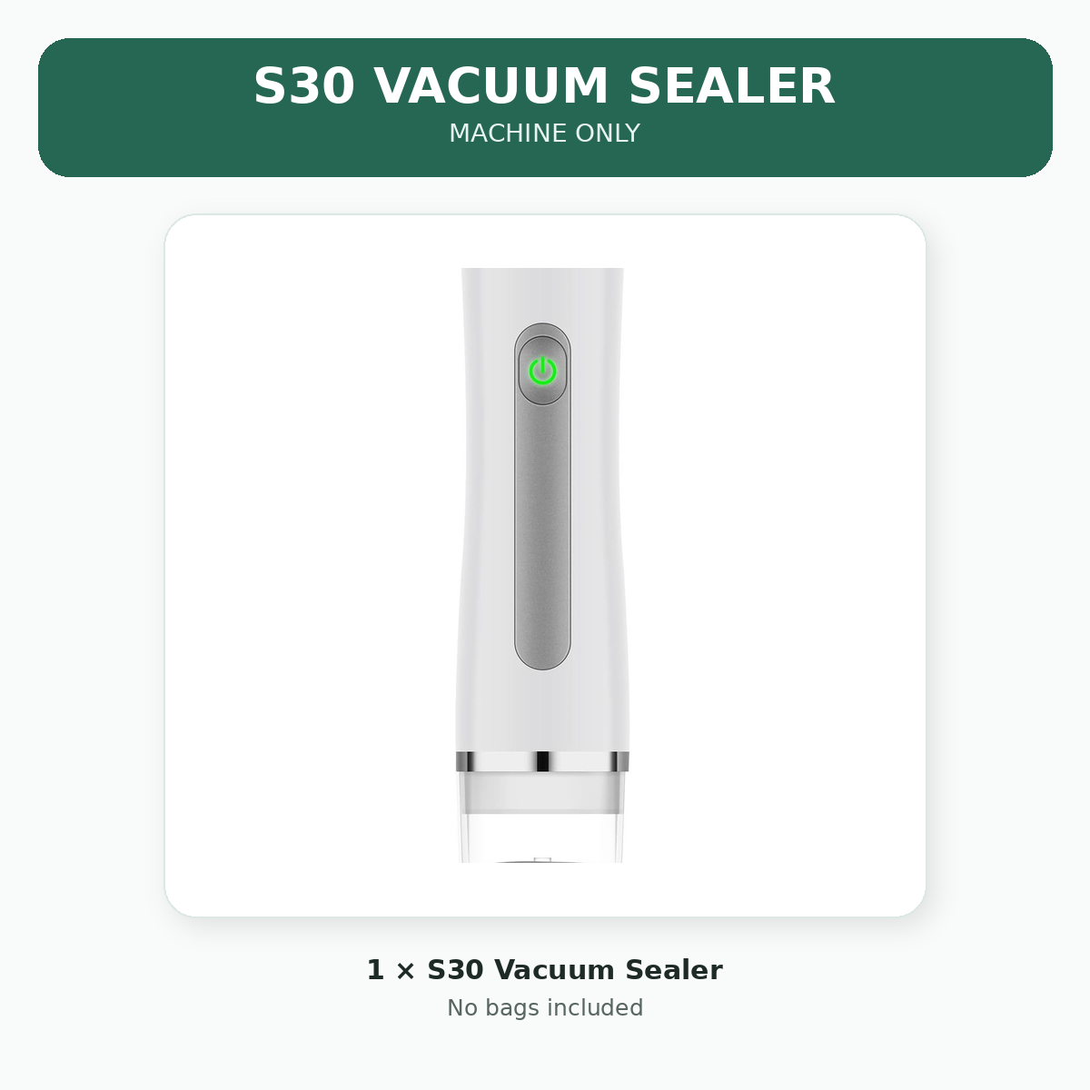 Vacuum Sealer for Food with Visible Water Tank, 30 Reusable Bags