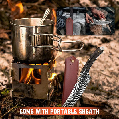 🔪Last Day 60% OFF🎁Viking Feather Knife with Sheath