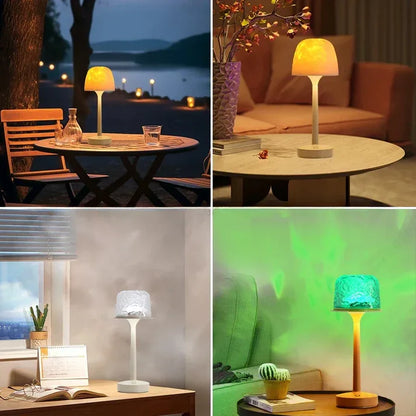 💡🪼IP65 Waterproof Rotating Aurora Water Ripple Desk Lamp