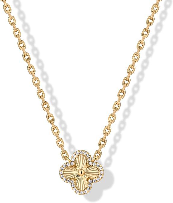 14K Gold-Plated Four-Leaf Clover Bracelet – Lucky Charm Jewelry for Women