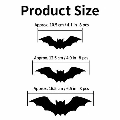 3D Bat Light LED Halloween Decoration, Flexible Wall Sticker, Easy to Install, Suitable for Home, Parties, Holidays and Other Indoor Decorations