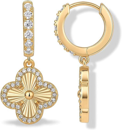 14K Gold-Plated Four-Leaf Clover Bracelet – Lucky Charm Jewelry for Women