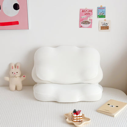 Cloud Shaped Memory Foam Pillow for Kids & Elderly, Ergonomic Cervical Pillow with Multi-Height Options, Soft Safe Pillow for Neck Pain Relief