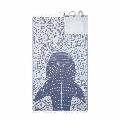 Sand Cloud 2 in 1 Towel Bag | Convertible Organic Turkish Cotton Beach Towel Backpack, Sand Resistant Quick Dry Boho Beach Blanket with Hidden Zip Pocket for Beach Pool Festival Camping