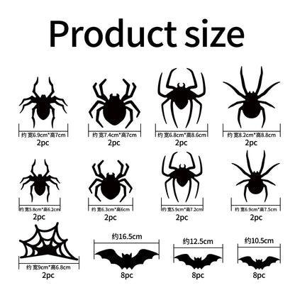 3D Bat Light LED Halloween Decoration, Flexible Wall Sticker, Easy to Install, Suitable for Home, Parties, Holidays and Other Indoor Decorations