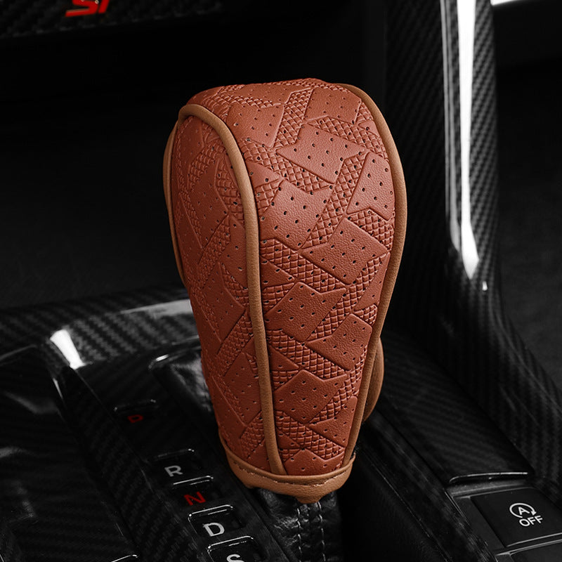 🚗 Sport Grip Leather Gear Shift Knob Cover 🔥