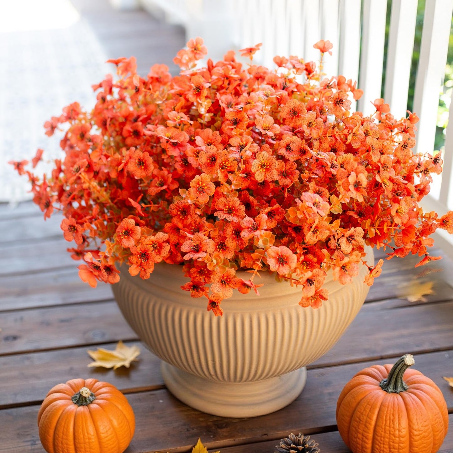 🍂Artificial Fall Flowers Faux Mums for Outdoor Indoor Garden Home Decoration