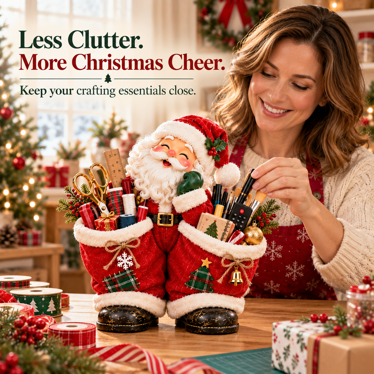 🔥 LAST DAY 50% OFF 🔥🎄 Christmas Little Helper Organizer Collection™ – Santa, Snowman, Reindeer & Gingerbread Multi-Purpose Holiday Storage Decor 🎁✨