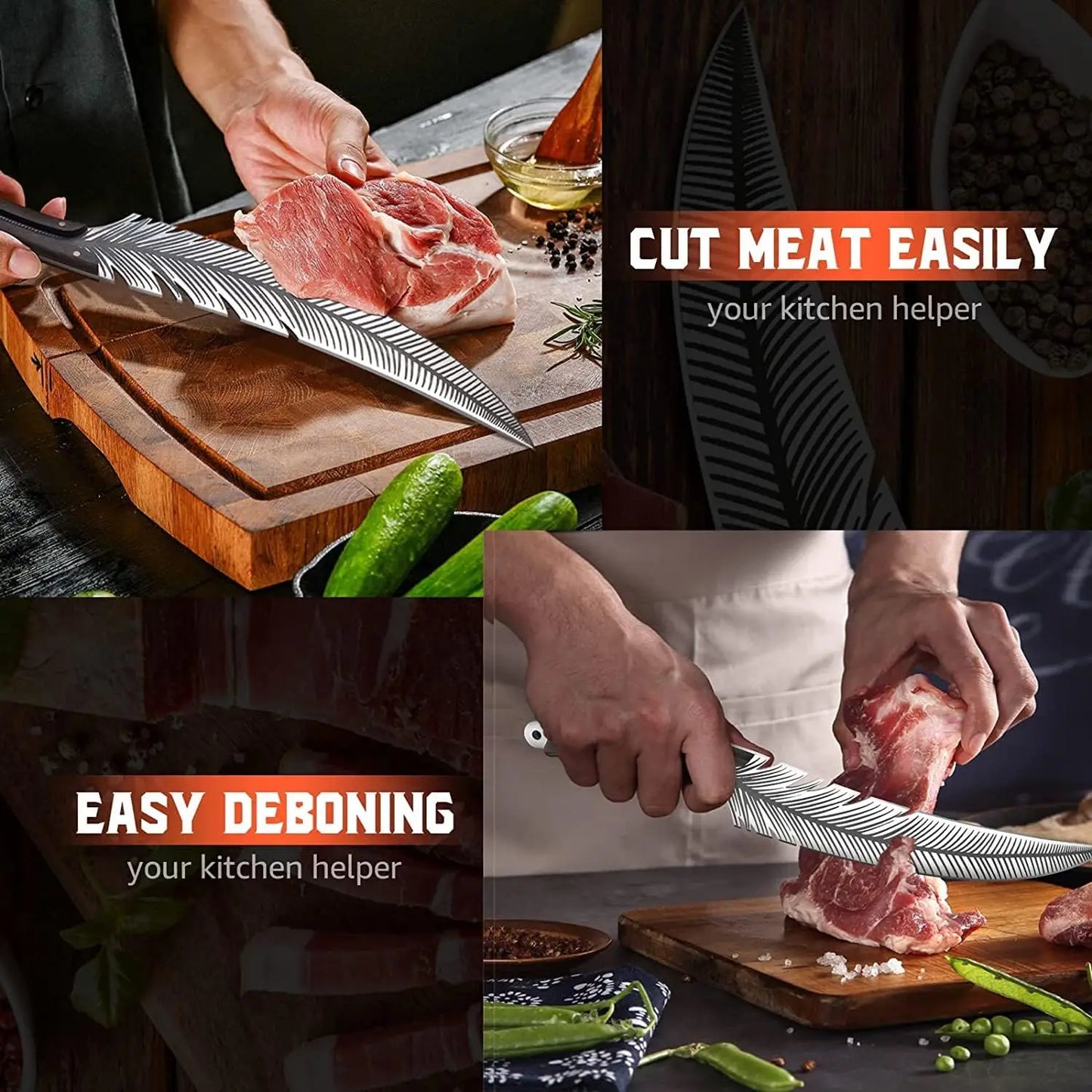 🔪Last Day 60% OFF🎁Viking Feather Knife with Sheath