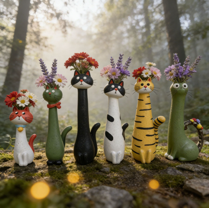 🔥LAST DAY 57% OFF - 😻Handcrafted Quirky Cat Vase