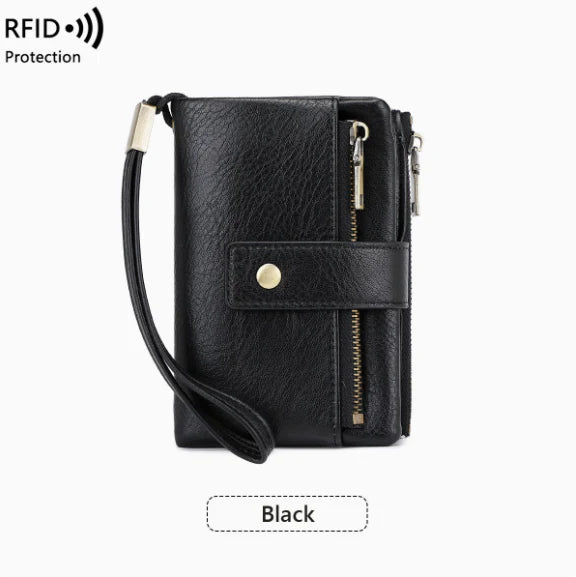Women's long wallet, stylish clutch, elegant solid color RFID blocking leather wallet👛