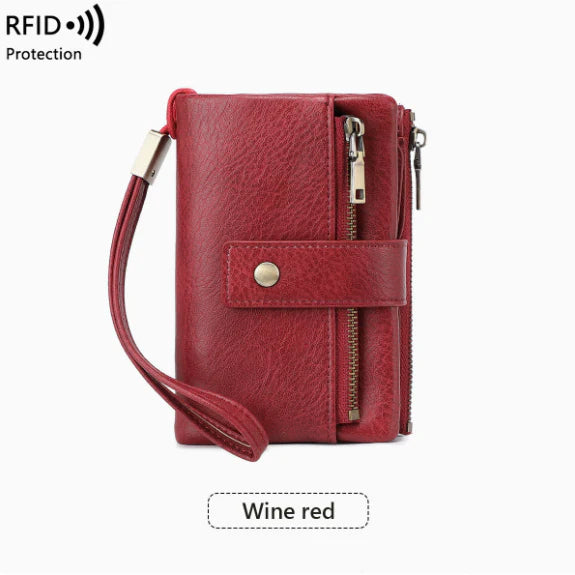 Women's long wallet, stylish clutch, elegant solid color RFID blocking leather wallet👛