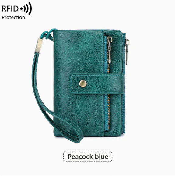 Women's long wallet, stylish clutch, elegant solid color RFID blocking leather wallet👛