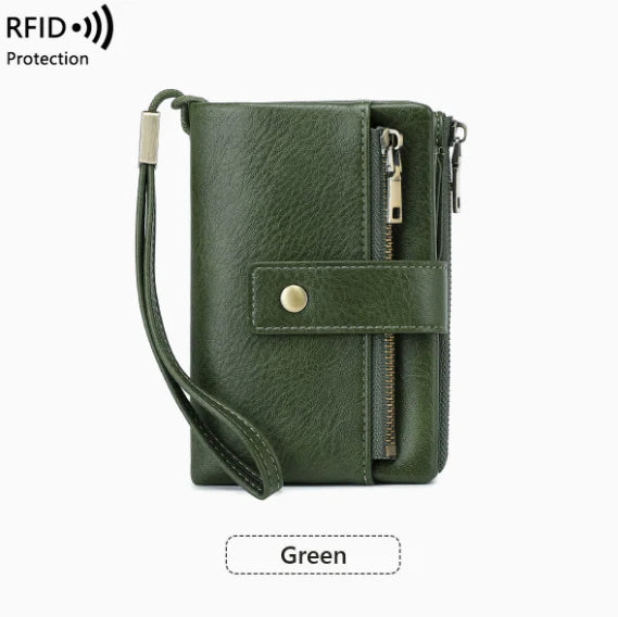 Women's long wallet, stylish clutch, elegant solid color RFID blocking leather wallet👛
