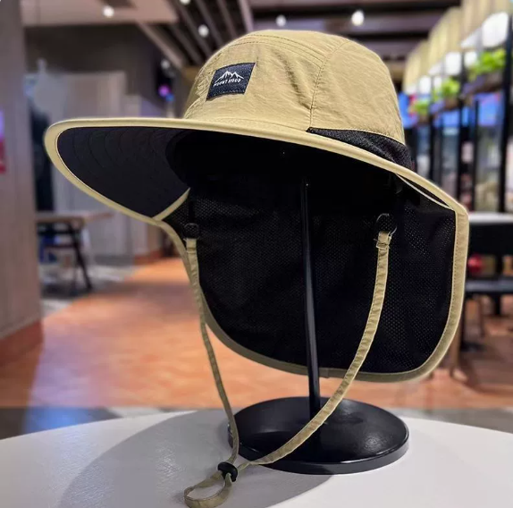 Outdoor Sun Protection Hat - Unisex Summer FishermanHat with Neck Flap | UV-Resistant, Parent-Child Style |Ideal for Camping & Hiking