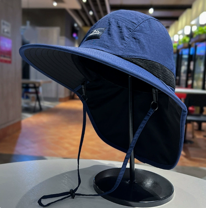 Outdoor Sun Protection Hat - Unisex Summer FishermanHat with Neck Flap | UV-Resistant, Parent-Child Style |Ideal for Camping & Hiking