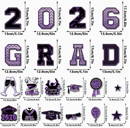 20 Pcs Graduation Magnets 2026 Cruise Door Car Magnets  Congrats Grad Cap Magnetic Decorations for Refrigerator Garage Cruise Door Party Stickers