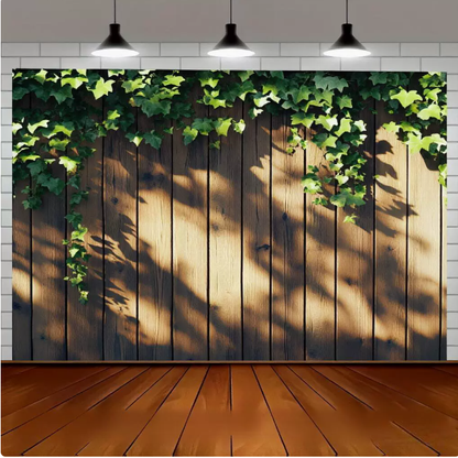 Magical Forest Floral & Butterfly Backdrop Banner — Outdoor Birthday Party Scene Decoration